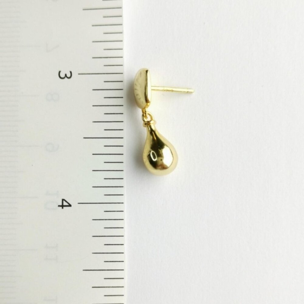 70s Retro Earrings in 14k Gold Vermeil on Sterling Silver - Picture 7 of 8